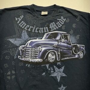 National Heritage American Made Classic Truck Blue TShirt 2XL See Pics For Flaws